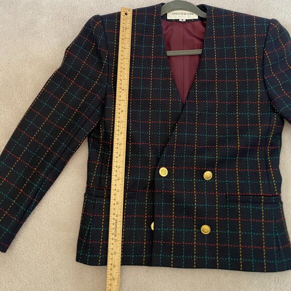 Vintage 100% Wool blazer Jones New York Size 8 Jacket. MADE IN CANADA - Picture 6 of 10